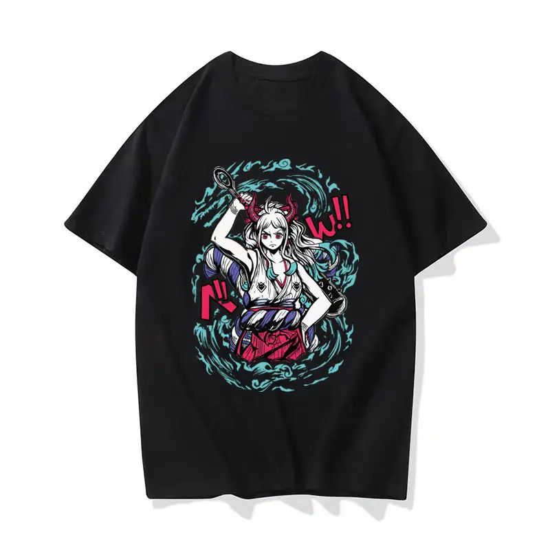 ONE PIECE Co Branded Anime Dimensional Beast Kai Duo Daughter Yamato Printed Short Sleeve T-shirt