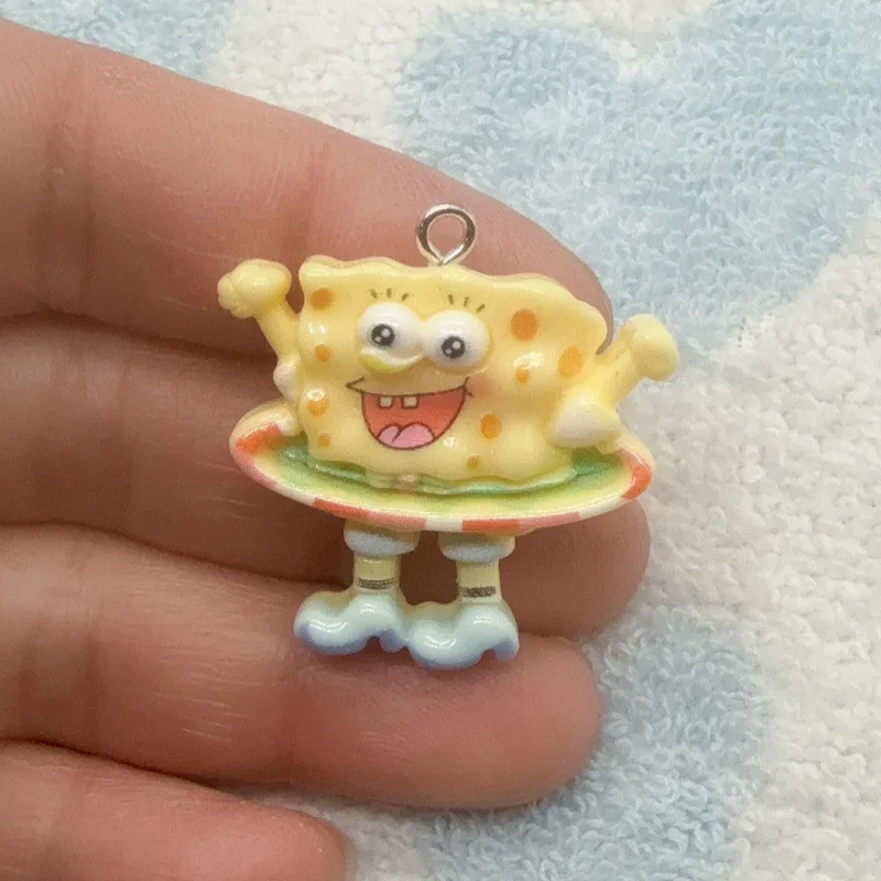 10pcs cartoon resin pendant, DIY jewelry making earrings, keychain accessories