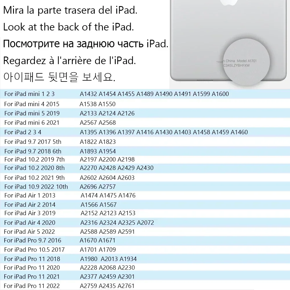 Tablet Tempered glass film For iPad 2 3 4 5 6 7 8 9 10 th Generation Mini Pro 7.9" 8.3” 9.7" 10.2" 10.9“ 10.5“ Scratch Proof