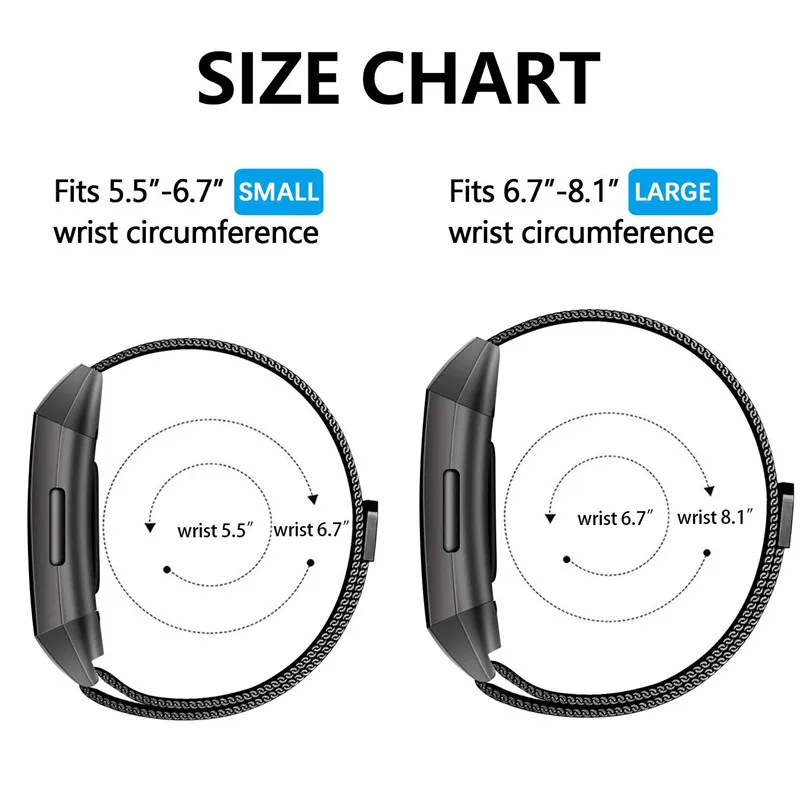 Stainless Steel Strap For Fitbit Charge  3 4 Smart Watch Magnetic Loop Bracelet For Fitbit charge 3 4 SE Band Wrist Belt