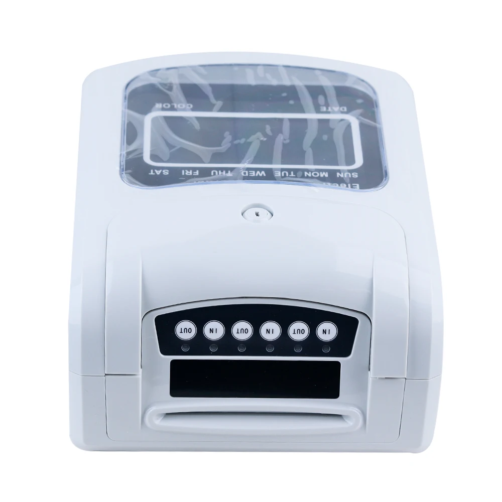 Electronic Attendance Machine Digital Time Recorder Office Staffs Check In Punch Card Clock ID Card Punching Machine 100 V-240 V