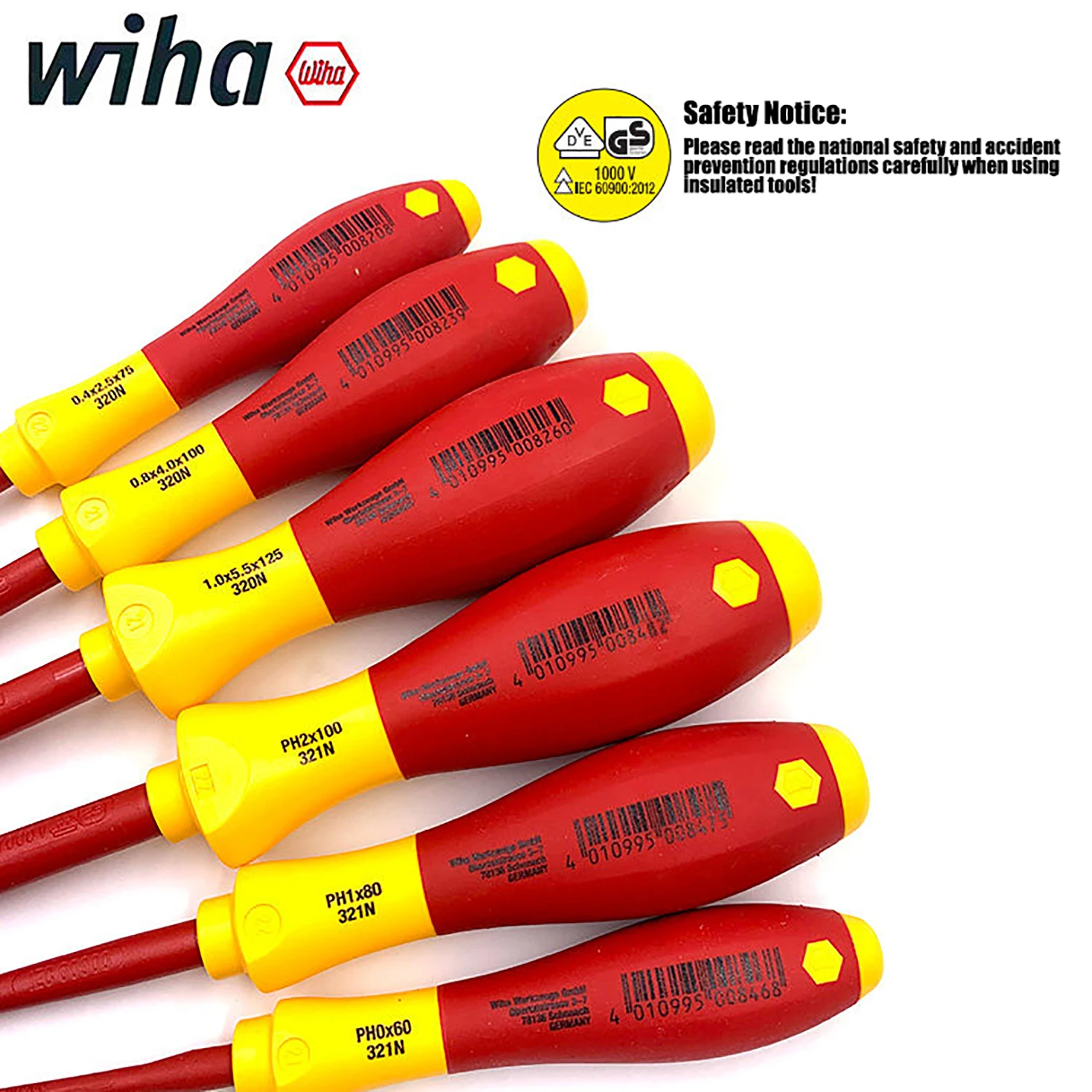 

Изолированная отвертка Wiha с плоским и крестовым шлицами, ручной инструмент для электромонтажных работ, специальная изолированная отвертка для электриков.
