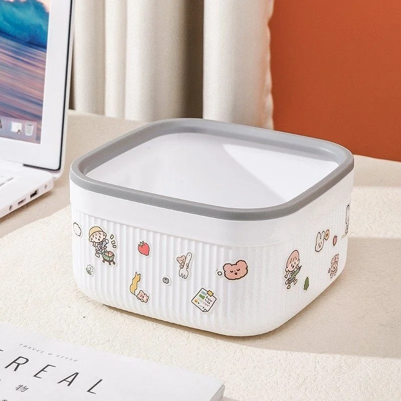 

Desktop Tra Can Cute Sna Waste Paper Storage Buet Living Room Dormi ular Household Garbage Bin round ape