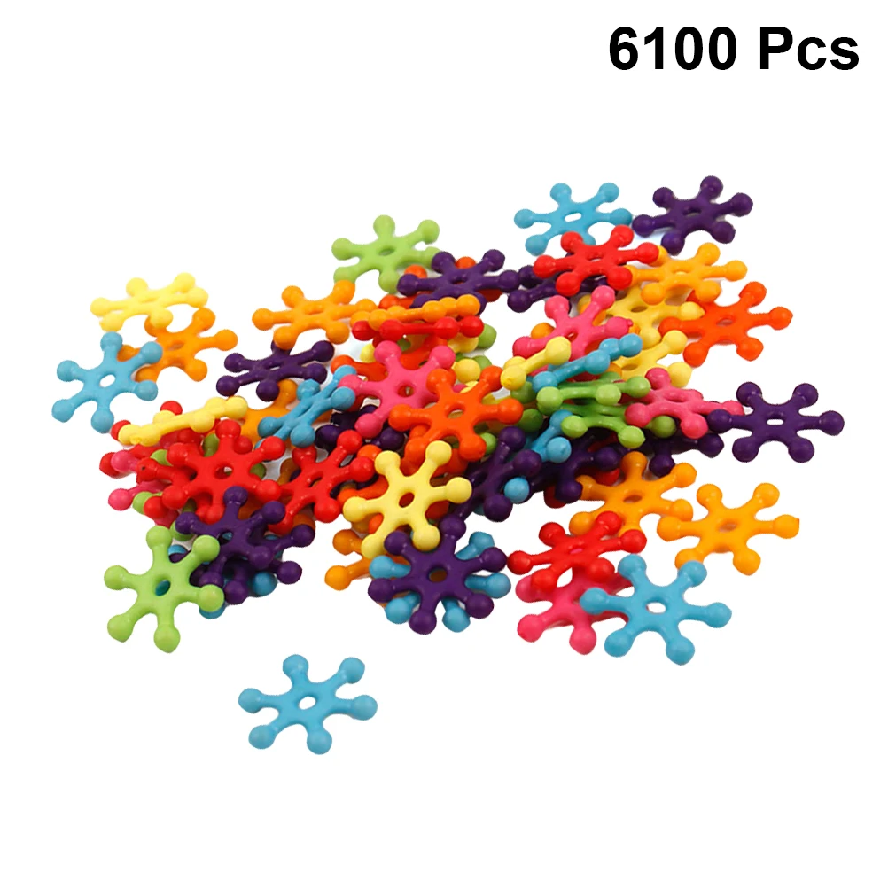 6100 pezzi di perline fiocco di neve per bambini artigianato fai da te forniture per la produzione di perline di sviluppo creativo educativo materiali artigianali