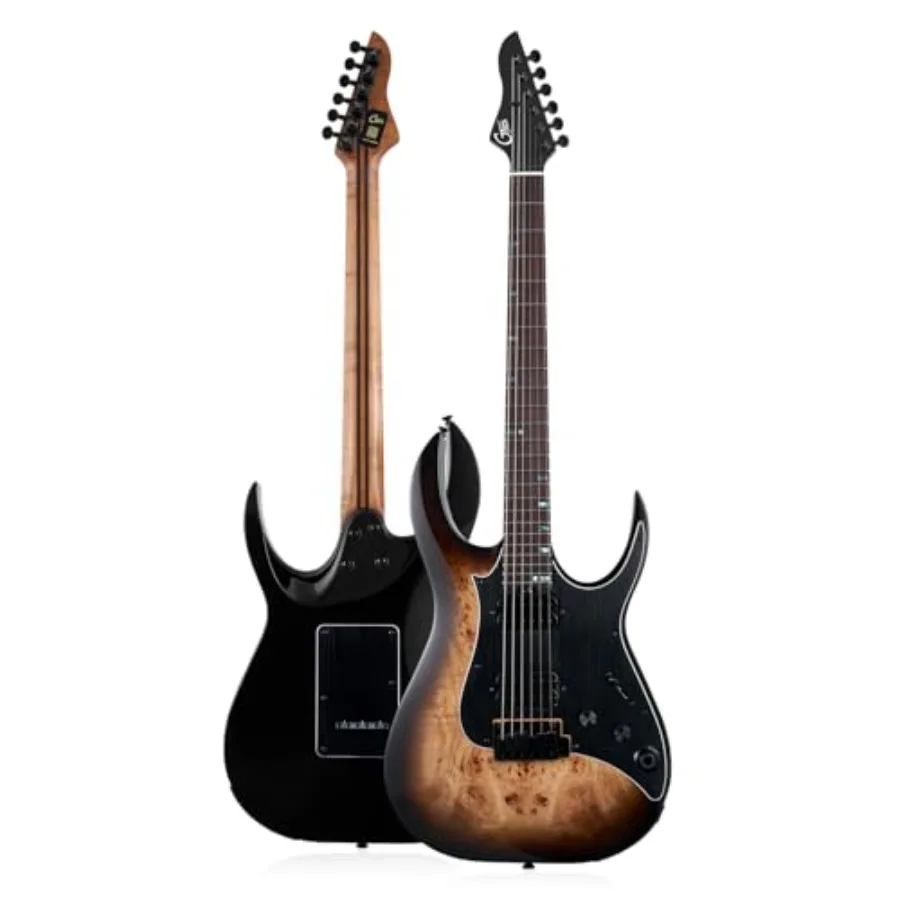 

M810 Smart Electric Guitar for beginner practice and performance, alder body with natural burst finish, humbucking pickups and