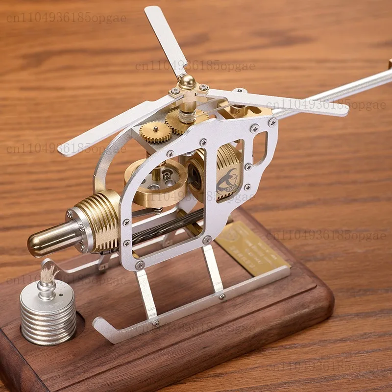 Stirling engine helicopter toy model miniature engine physics air energy combustion engine start physics experiment