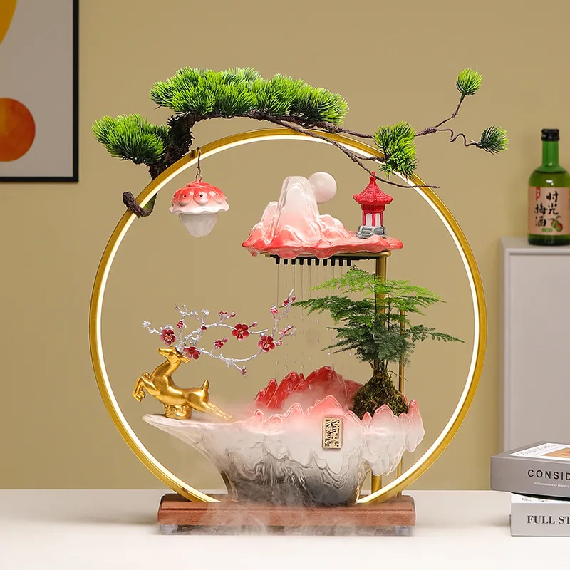 Flow 5 ornaments circulating water living room office checkout page desktop ornaments housewarming new home opening gifts