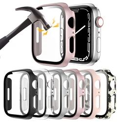 Cristal y cubierta para funda de Apple Watch, Protector de pantalla para iWatch series 9, 8, 7, 6, 5, 4, 3 SE, 45mm, 41mm, 44mm, 42mm, accesorios para apple Watch