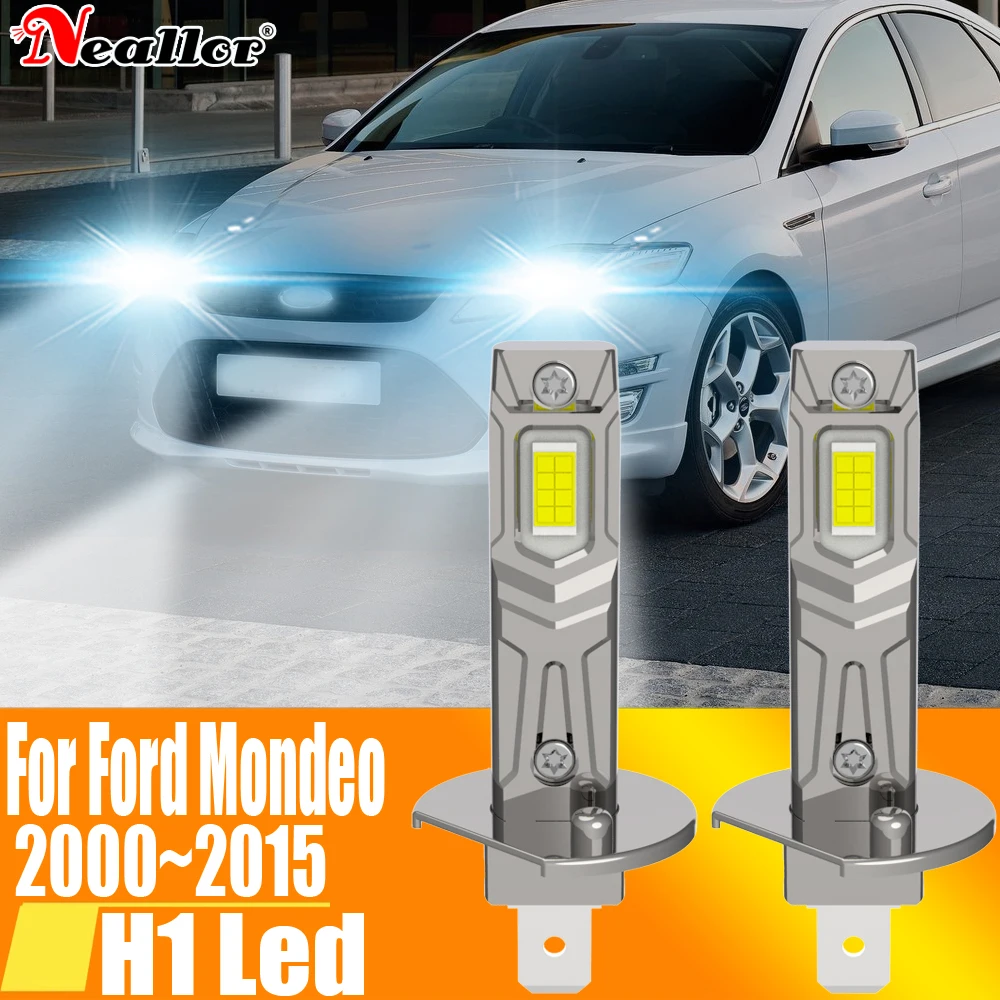 2x H1 Led Light Canbus Bulb Car Headlight High Power Auto Fog Diode Moto Driving Running Lamp 12V 55W For Ford Mondeo 2000~2015