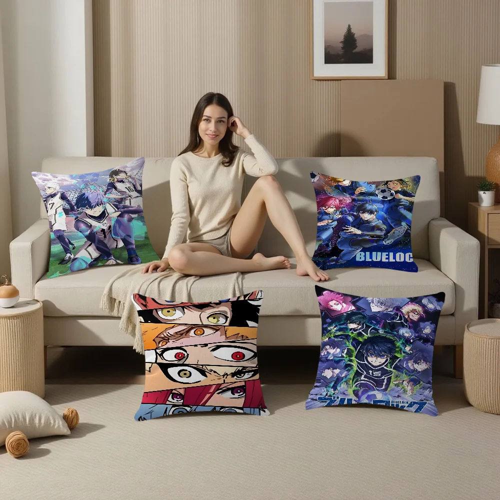 

Anime BLUE LOCK Isagi Yoichi Cushion Cover Pillow Cover Decor Pillowcase Printed Cushion Case for Couch
