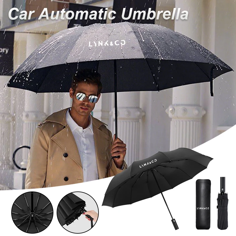 

Car Logo Automatic Folding Windproof Sunshade Umbrella All-weather umbrella For LYNK&CO 06 03 05 08 09 01 02 Hatchback BX11