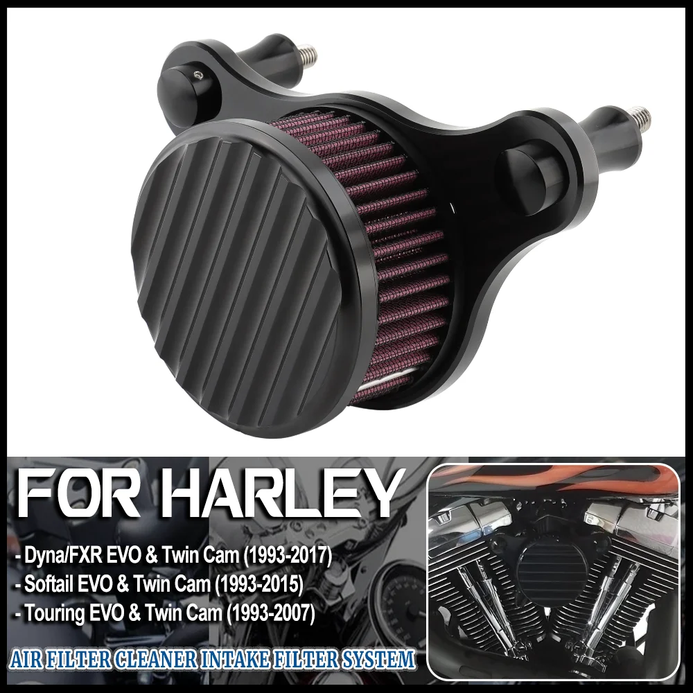 

Air Cleaner Air Intake Filter Intake System Kit for Harley 93-2017 Dyna/FXR Softail 93-2007 Touring Road King Twin Cam EVO