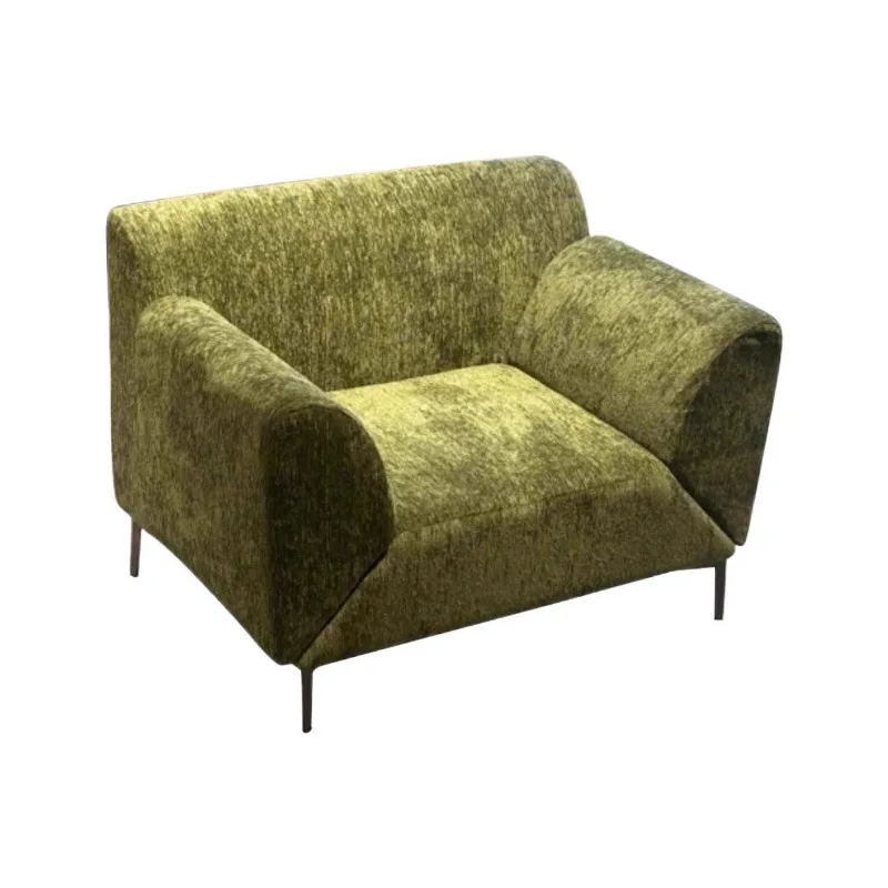 Rotatable armrest solid wood sofa chair, hotel home bed and breakfast, light luxury and minimalist