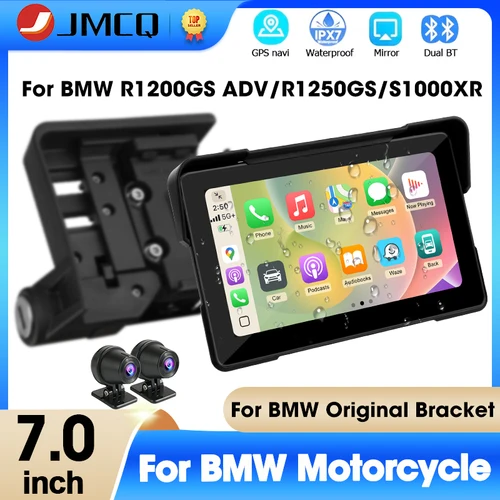 Para BMW motocicleta Carplay navegación GPS inalámbrico Carplay Android Auto Dual Bluetooth para BMW R1200GS ADV/ R1250GS ADV/S1000XR