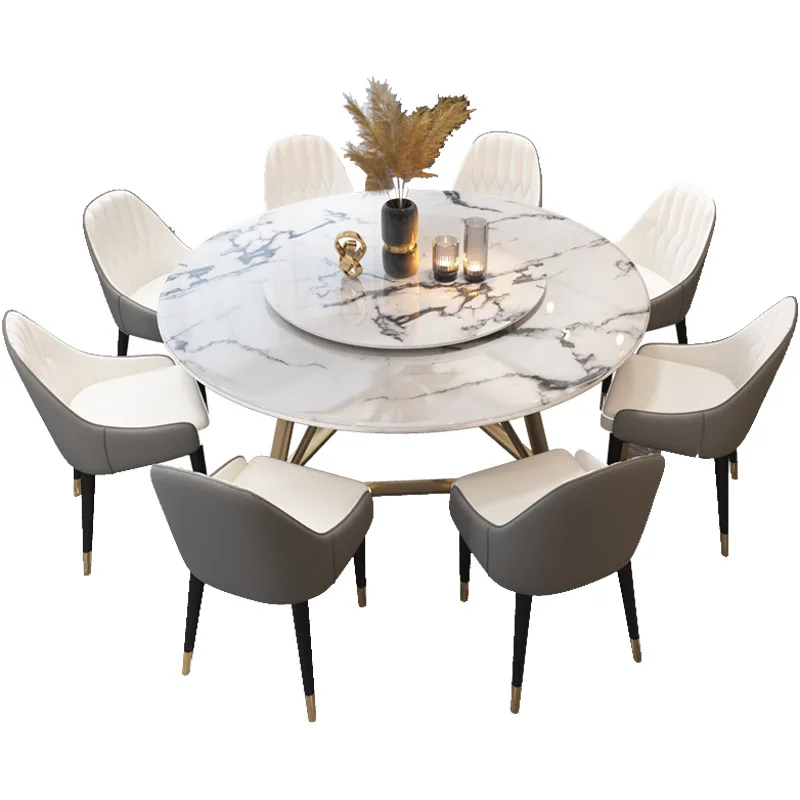 

Modern Minimalist Marble Slate Home Luxury Table Round Dining Table