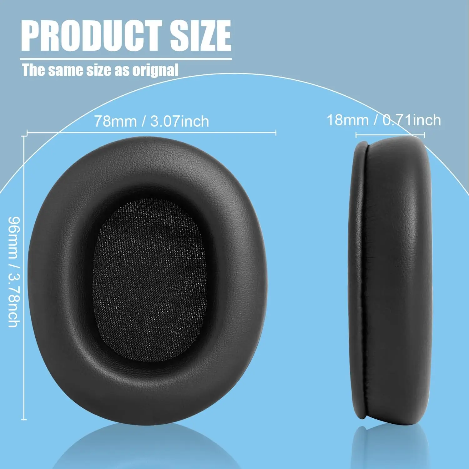 Replacement Ear Pads for Sony MDR-7506, Headphones Ear Cushions Covers for MDR-V6 MDR-V7 MDR-CD900ST Monitor Headset Accessories