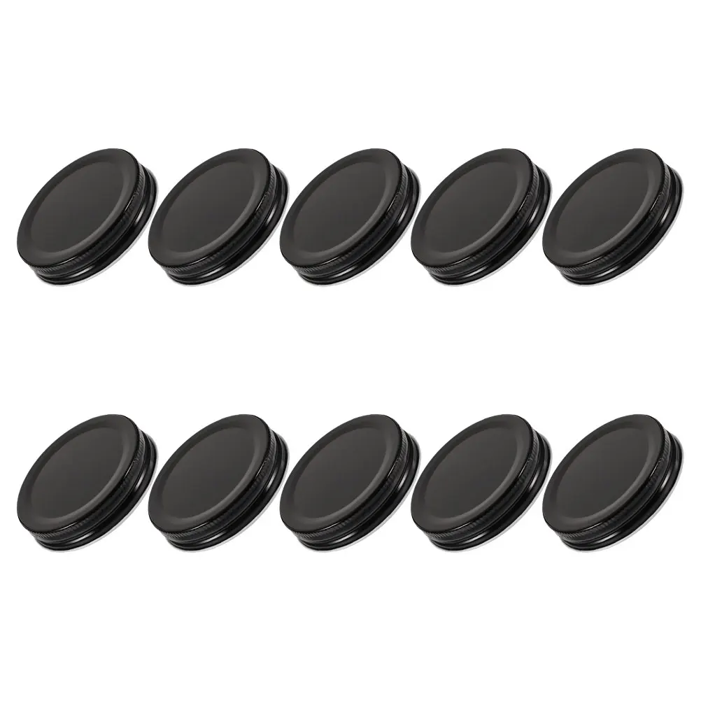 

10pcs Mason Jar Lids 70mm Regular Mouth Airtight Tinplate Canning Lid Wide Jars Metal Covers Storage Kitchen Bar