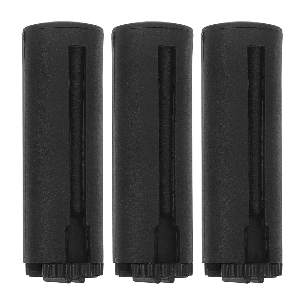 3pcs Crowd Control Retractable Belt Barrier Wall Mounted Safety Barrier Belt, Sturdy Steel Black Case For Indoor/Outdoor Use