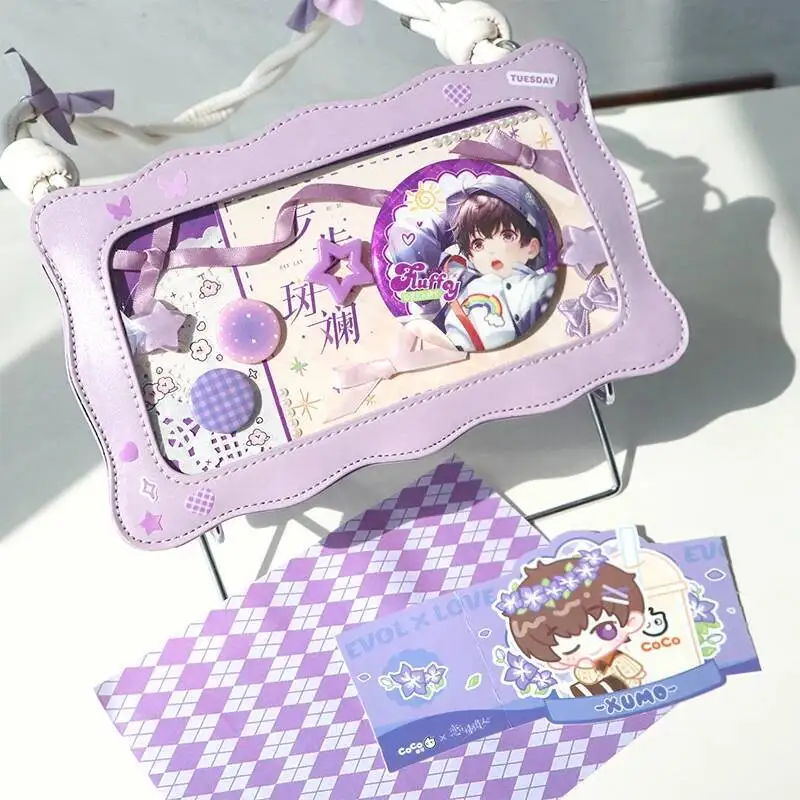 กระเป๋าสะพายไหล่สไตล์ Y2K น่ารักแบบ Kawaii แฟชั่นเก๋ไก๋ กระเป๋าใสสะพายใต้วงแขนสำหรับผู้หญิง ใช้ได้กับทุกชุด กระเป๋าถือและกระเป๋าสะพาย