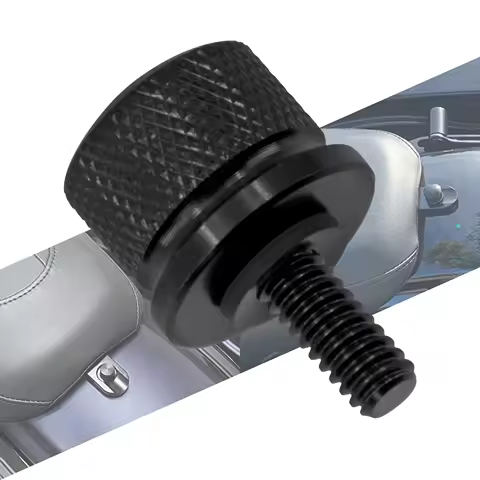 Motorcycle 1/4-20 Black Seat Bolt Screw Cap Fit For Harley For Sportster XL 883 1200 FLS FL