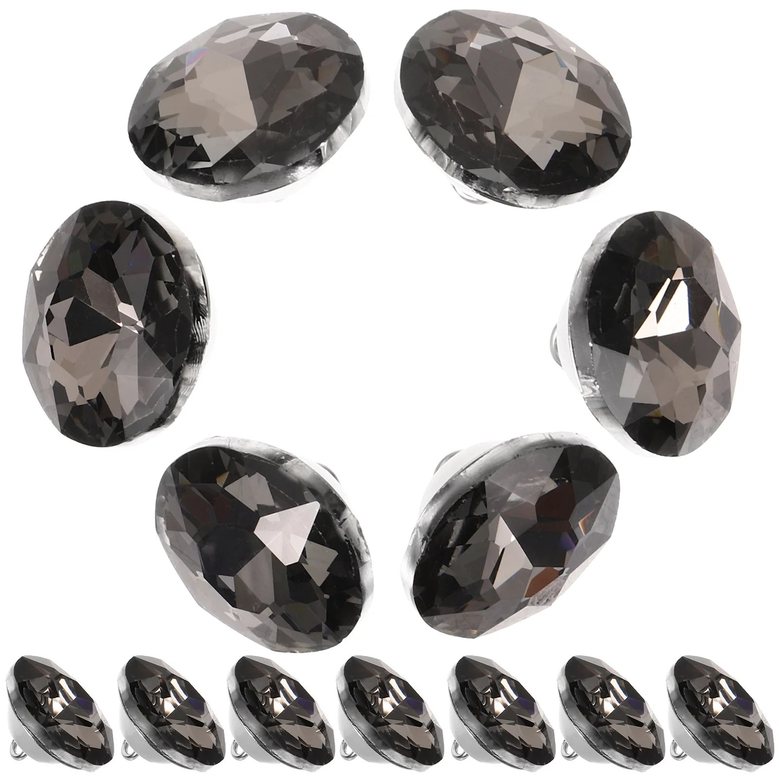 

25pcs Crystal Buttons for Headboard Upholstery Jewel Flower Glass Decorative Sofa Bed DIY Craft Reusable Small Size