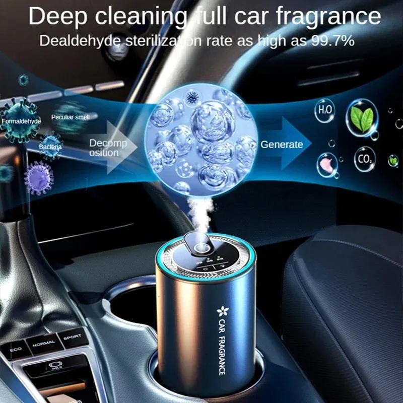 Car Air Freshener Smart Fragrance Diffuser 1000mAh Aroma Humidifier Starry Light Smell Distributor Interior Car Accessories