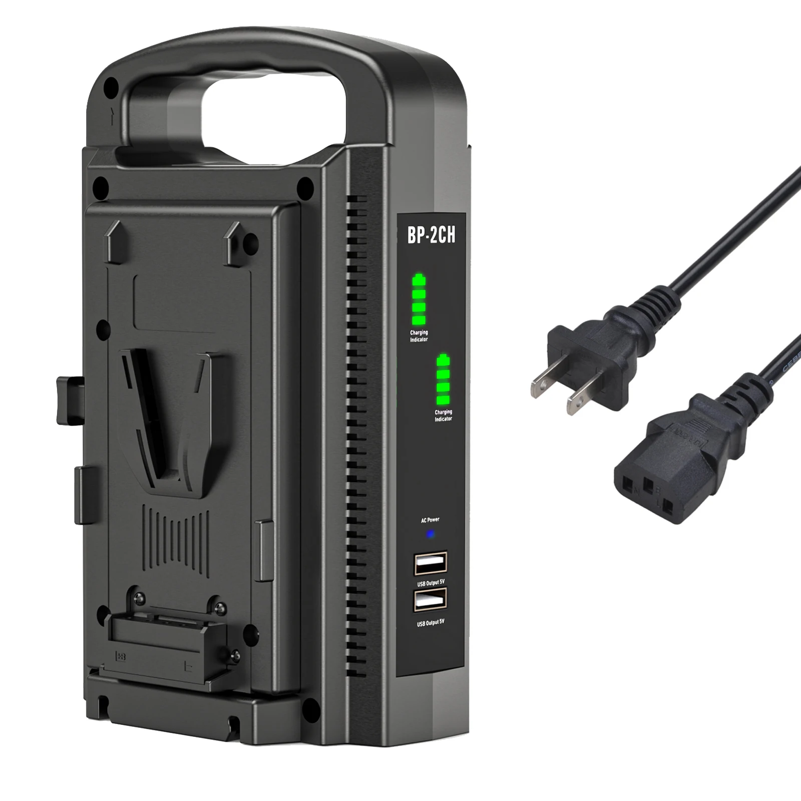 Batmax V 마운트 배터리 충전기, Sony V 마운트/V 잠금 배터리용 듀얼 채널 16.8V D-Tap 어댑터 고속 충전기