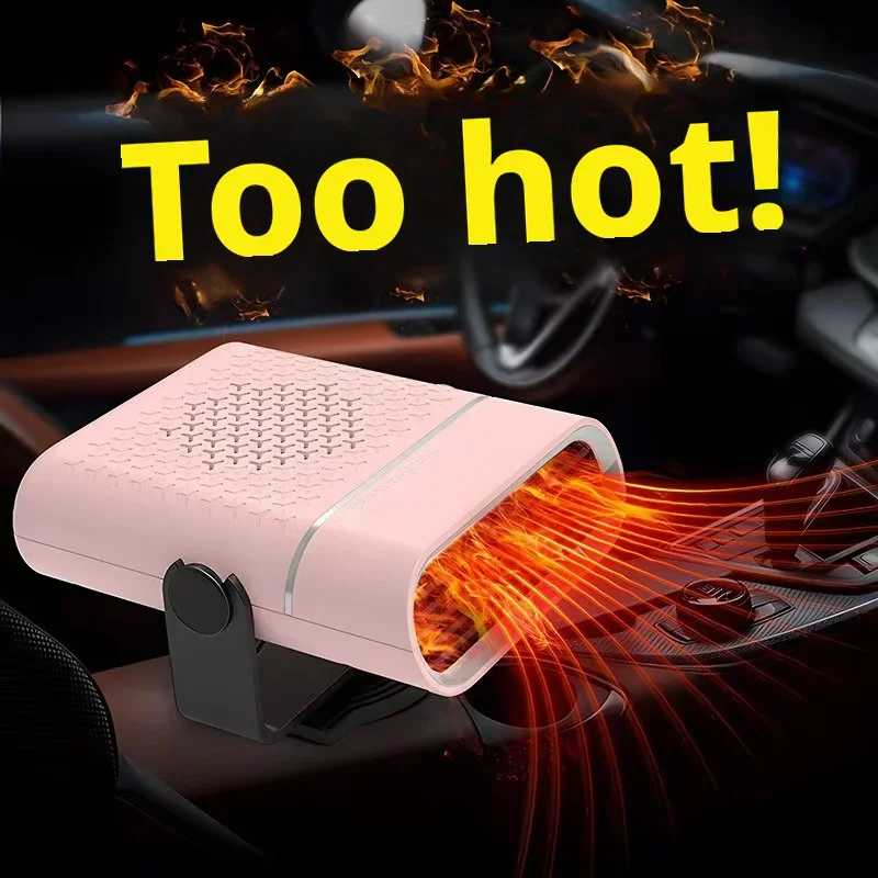 2-in-1 Cooling & Heating Car Heater - Fast Heating Defrost & Demist 12V/24V Universal Fit for Sedans & Vehicles Winter Must-Have