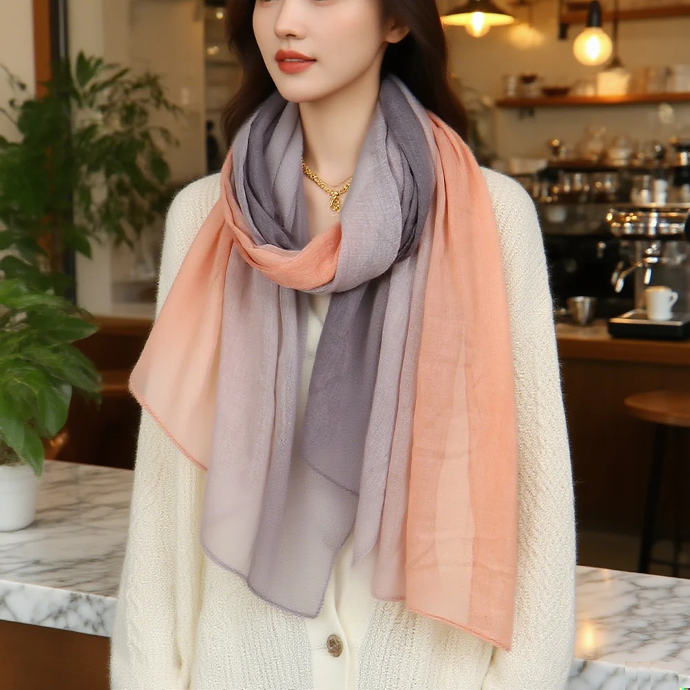 

Gradient Hijab Scarf Woman Muslim Hijabs Shawls Headscarf Travel Wraps Foulard Scarves Bandanas Headband Bufanda FoulardMujer