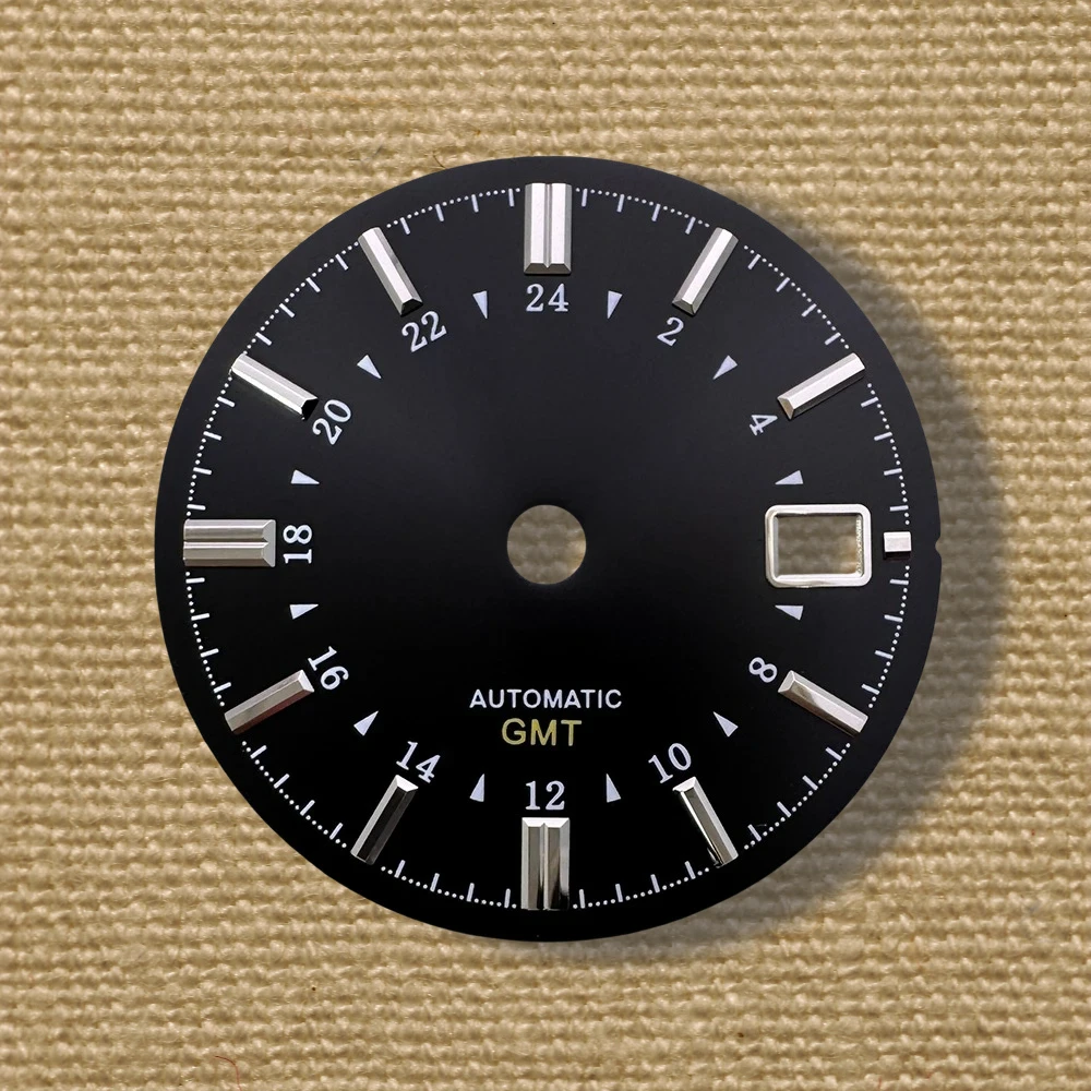 31mm GS Logo GMT Dial With Sun Pattern Grand S Dial Suitable For NH34/35/36 Movement High Quality Watch Accessories ﻿