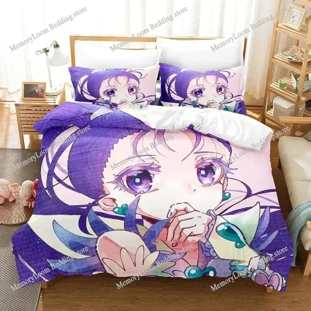 Pretty Cure Bedding Set Single Twin Full Queen King Size Bed Set Adult Kid Bedroom Duvet Cover Sets 3D Print Anime Bed Sheet Set
