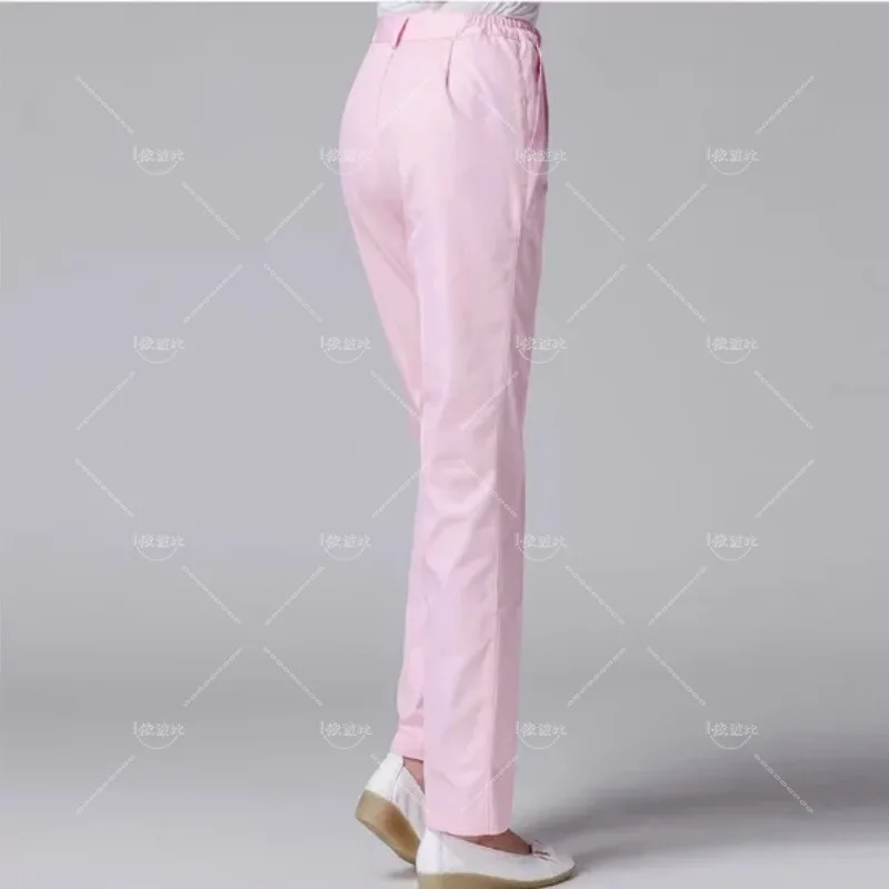 Pantalones de trabajo suaves antiarrugas de alta calidad para mujer, pantalones de algodón para el cuidado, dos bolsillos laterales, uniforme de trabajo para la salud Dental