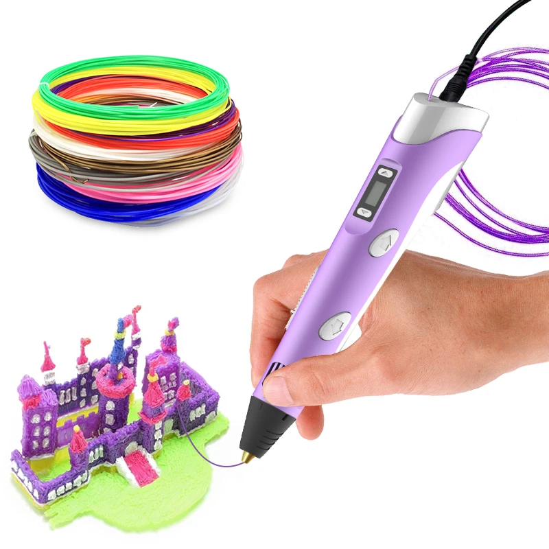 

3d printing pen 3d diy printer pen drawing pens for kids with abs/pla filament christmas birthday gift toys