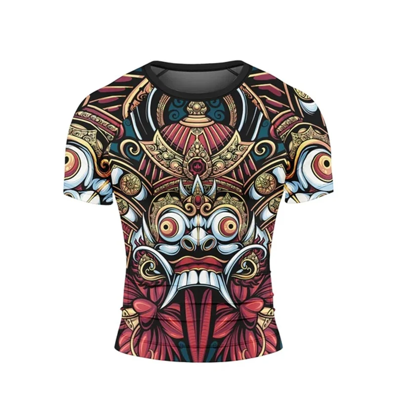 2024 Samurai Graphic T-shirts For Men Harajuku Streetwear 3d Print Short Sleeve Round Neck  Quick Drying Male T Shirt Y2k Tops