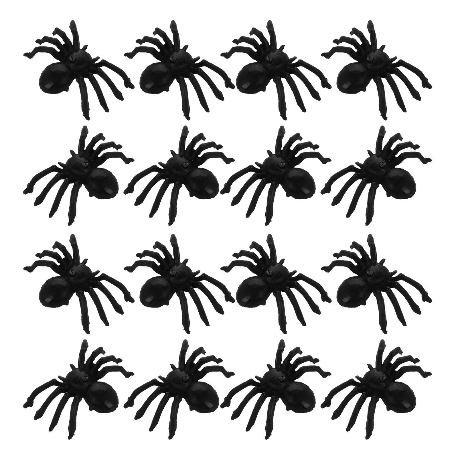 100個入り 小さな柔らかいプラスチック製クモ リアルなハロウィーンデコレーション小道具 いたずらパーティー 室内 屋外用 模造クモ