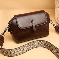 High Quality Small Crossbody Bag Women 2023 Trend Luxury Oil Wax Leather Shoulder Bag Fashion Ladies Handbag And Messenger Purse