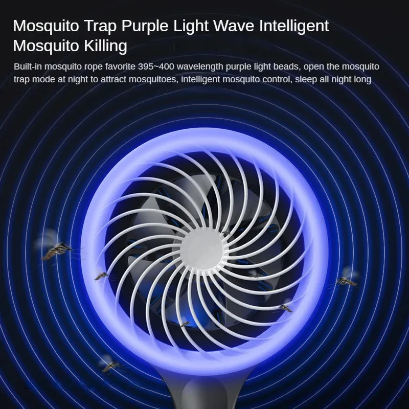 Imagem -02 - Usb Recarregável Mosquito Killer Lamp Mudo Repelente de Insetos em Raquete de Sucção Elétrica Verão Fly Trap Bug Zapper