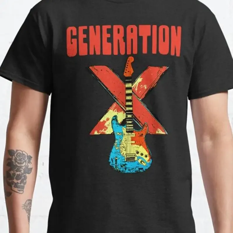 Generation X Band artwork black T shirt short sleeve All sizes S 5Xl 2F238