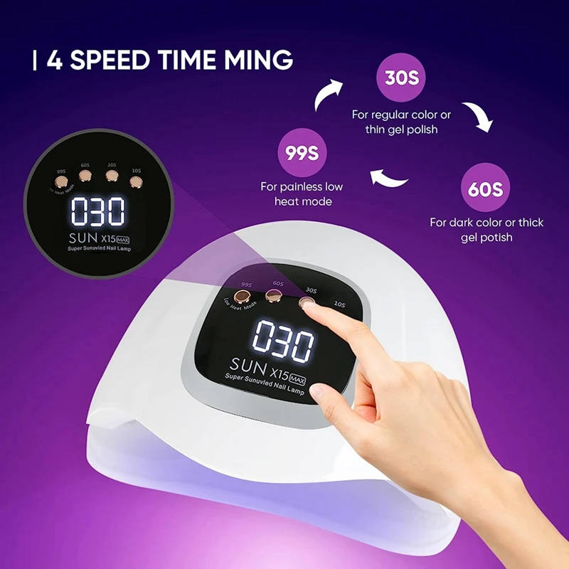 66LED lampada per asciugare le unghie UV LED Nail Dryer macchina per Manicure per la polimerizzazione della lampada per unghie con smalto Gel con sensore US Plug