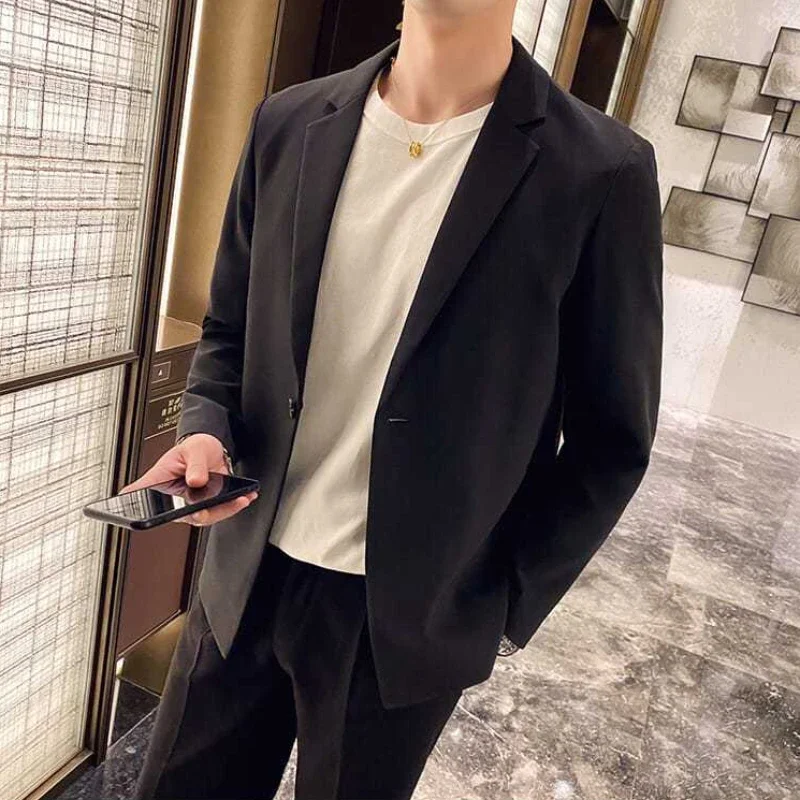 Coats Man Suits and Blazers Oversize Linen Jacket for Men Plus Big Size Black Fashion 2024 Vintage Classic Korean Style Clothes