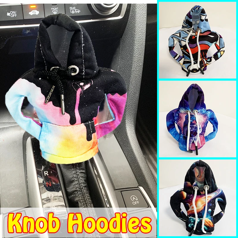 Universal Shift Lever Collars Hoodie Knob Hoodies Car Gear Shift Knob Cover Change Lever Sweatshirt Hoodie Gear Shift Knob - Image 2