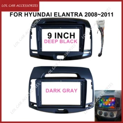 9 Inch For HYUNDAI ELANTRA 2008~2011 Car Radio Stereo Android MP5 GPS Player 2Din Head Unit Navigation Fascia Panel Casing Frame