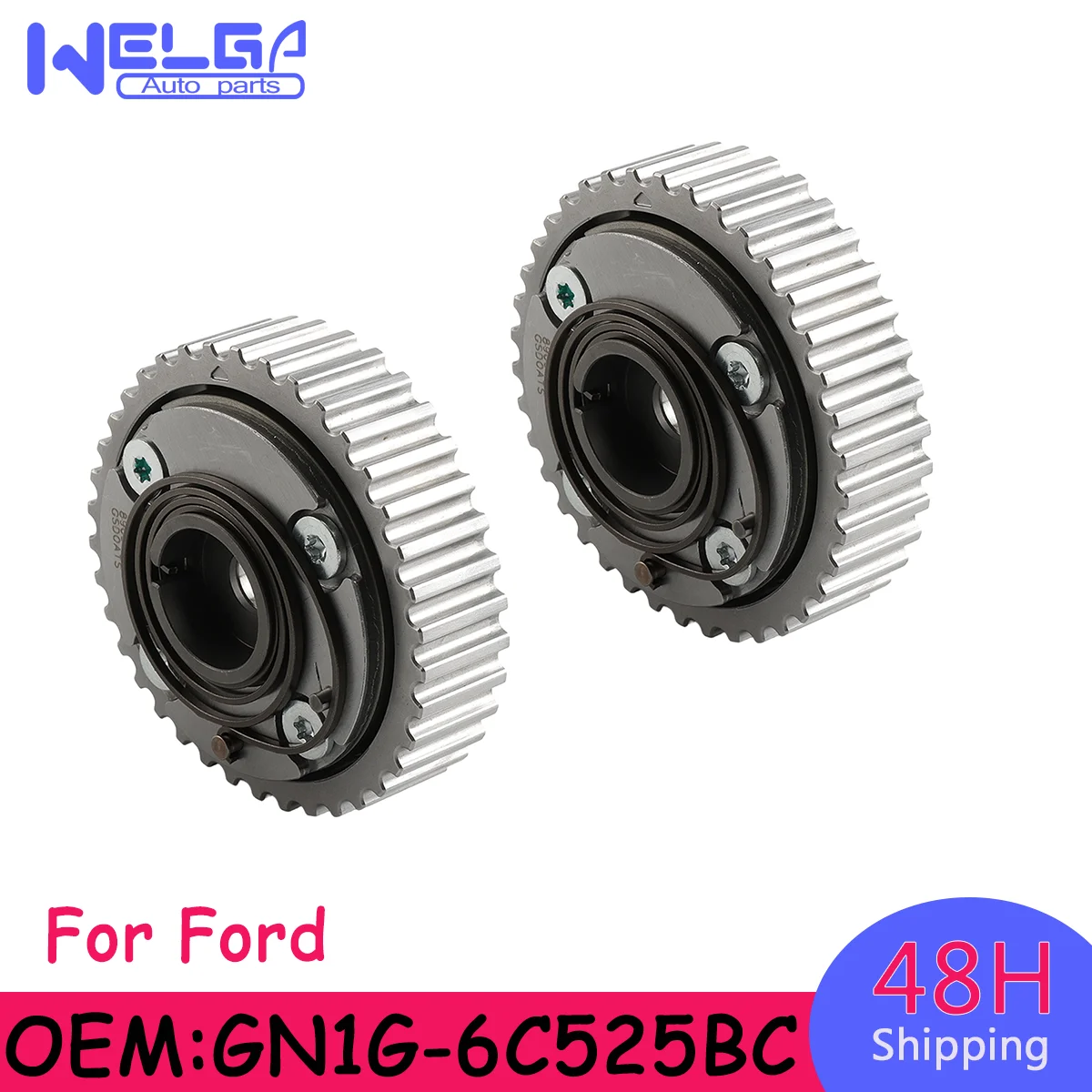 2 piezas de engranajes de árbol de levas de admisión GN1G-6C524BC GN1G-6C525BC para Ford Figo 3 cilindros 1.5L 2019 2020 2021 Accesorios para coche