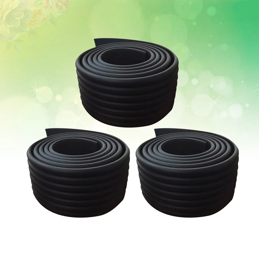 

3 шт. W-образный угловой протектор для стола, утолщенная детская защитная подушка, бампер для предотвращения столкновений, черная полоса для дома