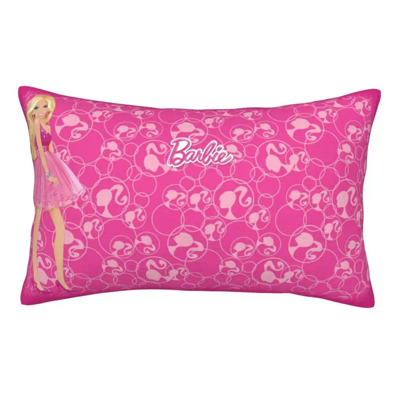 Custom Barbie Luxury Throw Pillow Cover Cushions Cover for Bed Sofa Rectangle