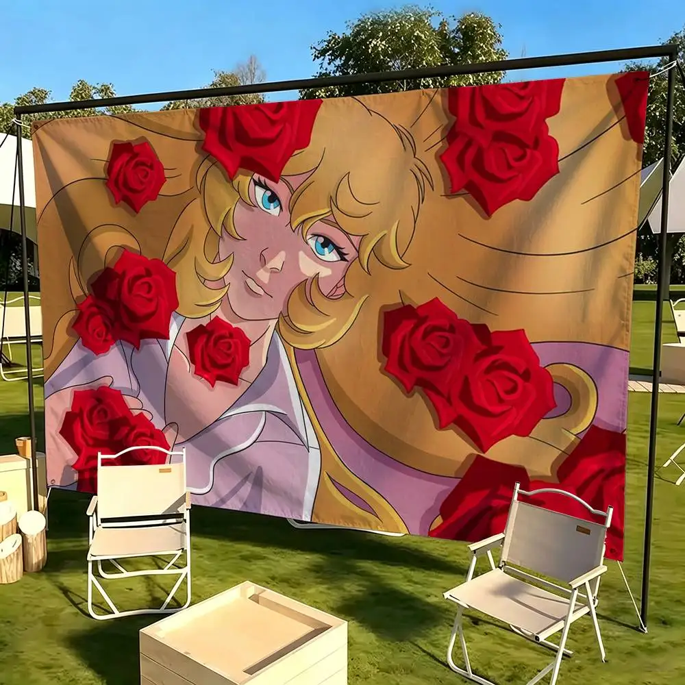 Rose of V-Versailles Lady Oscar  Flags for Bedrooms Home Decor Items Outdoor Decors Garage Decoration Flaga