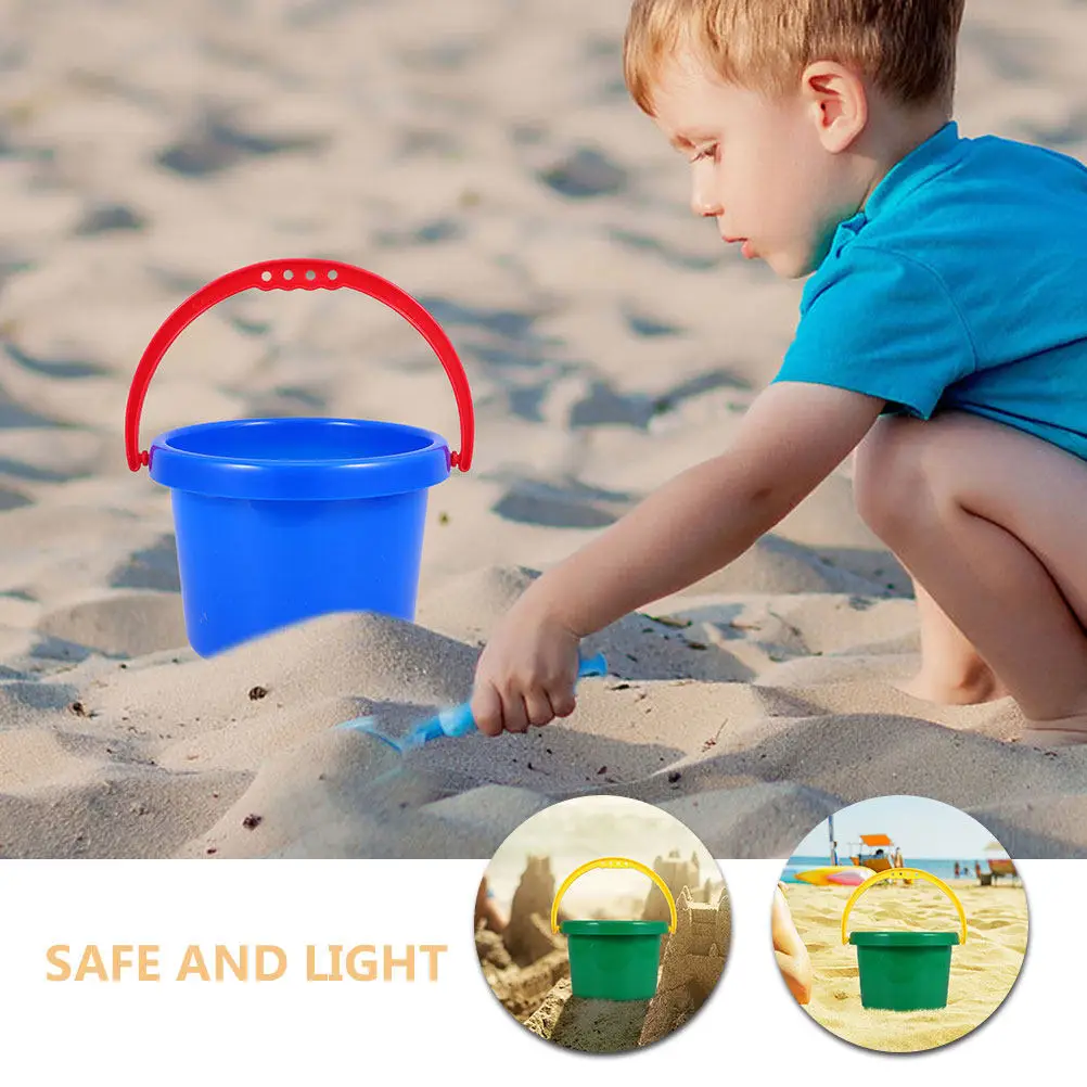 

2 шт. портативных легких ведер для песка из полипропилена с гладкой поверхностью, многофункциональные, для игр на пляже, для активного отдыха на природе
