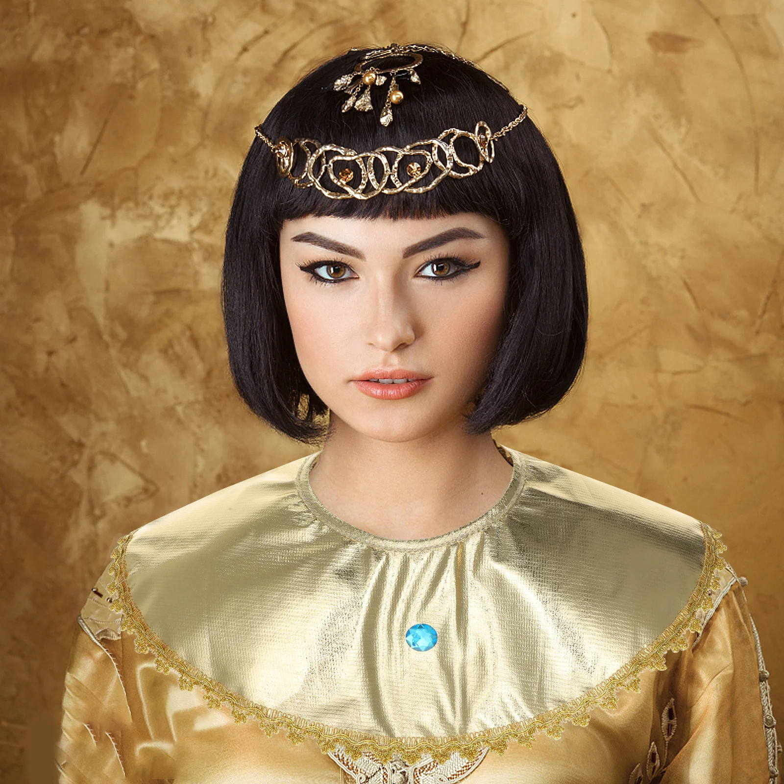 

1pc Pharaoh Headpiece Egyptian Cosplay Accessories Halloween Costume Supply Party Role Reusable Decorative Headwear