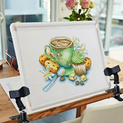 2pcs Cross Stitch Clip Clamp Non-slip Table Edge Embroidery Clip Adjustable Embroidery Clip 360 Rotation Metal Camera Holder