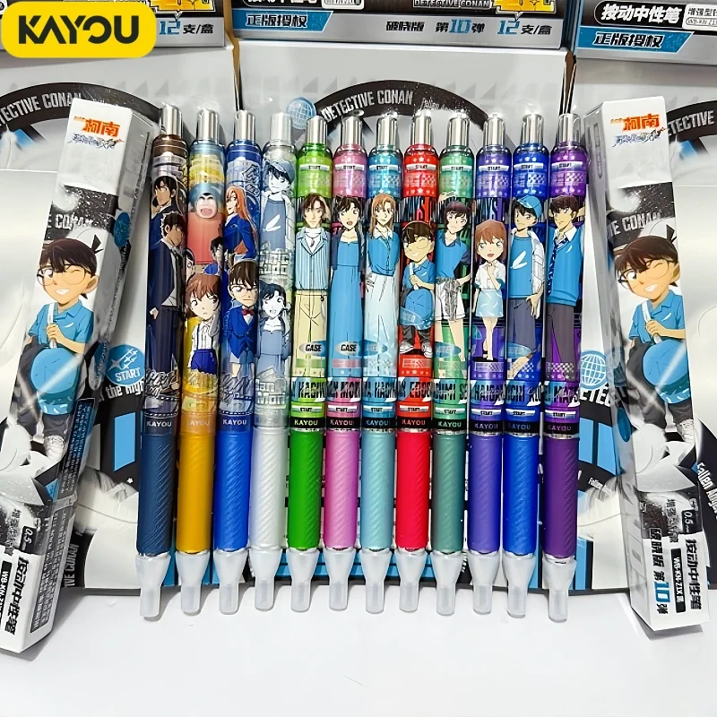 KAYOU Conan Edogawa Detective Pen Chronicles: Edición Amanecer, Caja Sorpresa con Bolígrafo, Personajes de Cómics Japoneses, Bolígrafos de Papelería, Juguete de Regalo